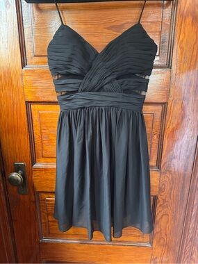 Hailey Logan LBD Black Cutout Cocktail Dress Size 3/4 Homecoming